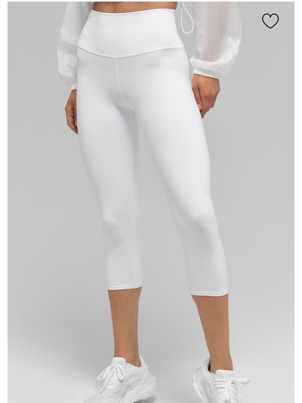 ALO High-waist Airbrush Capri Sz M White NWT
